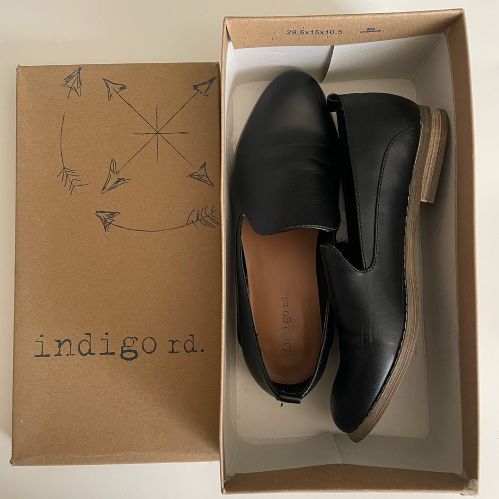 Black loafers
